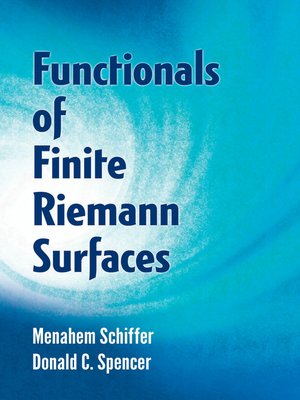 cover image of Functionals of Finite Riemann Surfaces